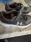 Under Armour Unisex Kids Sneakers 2 5 Mesh Hook   Loop Low Top Black Gray
