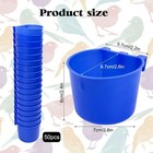 50 Pcs Cage Cups Birds Hanging Feeders Chicken Water Bird Blue