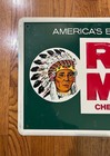 Vintage Red Man Chewing Tobacco Metal Sign  12  X 18   Man Cave