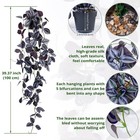 Loywree Small Fake Hanging Purple Eyebrow Leaf Plant 1pack 