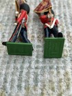 Britains Plastic Guards Infantry Flag Bearer Toy Soldiers W  Flags Lot Of 2