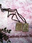 Our Lady Of Mt Carmel Brown Scapular W  Our Ladies Promise W  Brown Straps