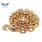 4 Pcs 3 8 -1 2  Chain And Binder Kit Ratchet Load Binder 10ft G80 Chains Hauling