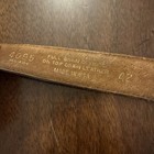 Men   s Full Gran Cowhide Leather Belt Brass Buckle Western Tip Usa Made Size 42