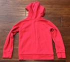 Puma Pink White Zip 2 Pocket Girls 6 Sparkle Logo Fleece Hoodie Track Jacket