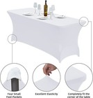 1-10pcs Spandex 4ft 6ft 8ft Stretch Fitted Tablecloth Table Cover Wedding Event