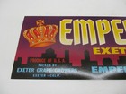 Vintage Emperor City Brand Fruit Crate Label