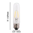 Clear 1 5w Led T10 Tubular Light Bulb - Nickel Plated E26 Medium Base - 4 Pack