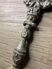 Ornate Victorian Style Gold Tone Handheld Vanity Mirror Floral Handle 5 