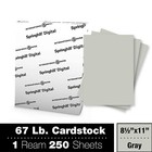Springhill Digital Vellum Bristol Color Cover  67lb  8 5 X 11  Gray  250 Sheets