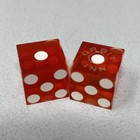 Vintage Las Vegas Casino Dice Rare Orbit Inn Solid Spot  74- 87 Red 11 16  Mint