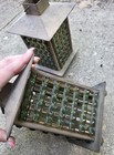 Pair Of Japanese Style Lanterns Metal Glass Lattice Modern Asian Nautical As Is