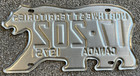 Northwest Territories License Plate Bear 1975 - I7-202 Great Condition