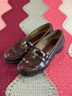 Vintage Bass Weejuns Mens Kiltie Loafers Burgundy Old Money Usa  Size 11