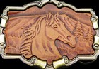 Western Horse Great American Buckle Company Vintage Belt Buckle