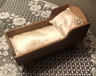 Vintage Wood Toy Rocking Cradle For Baby Doll House Furniture 7 1 2    Long