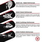 Esteth Classic Stethoscope - Amplified Sound For Monitoring  Stainless Steel