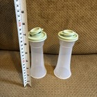 Tupperware Large Hourglass Salt And Pepper Shakers Set New -sage- New