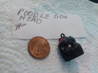 Vintage Rare Gumball vending Black Poodle Dog Head Pencil Topper Charm toy 