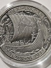 Antiqued Viking Warrior 1 Oz  999 Silver Coin Odins Valhalla Sailing Norse God