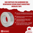 T r u  Reinforced Aluminum Foil scrim kraft Jacketing Insulate Tape 3  X 50 Yds