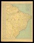 Antique Map Of Brazil Wall Art South America 1920s Old Original Rio De Janeiro