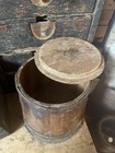 Primitive Antique Wooden Storage Container With Lid Early Cabin Goods