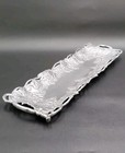 Vintage Arthur Court Oblong Serving Tray Grape Leaf Pewter 1995 20 l 6 w