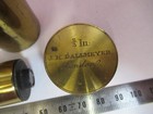 Rare Antique Brass Jh Dallmeyer London 2 3  Objective Microscope As Pic  f8-a-02