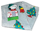 Nwt  Peanuts Snoopy Puffer Jacket Throw Blanket Christmas Grey Red