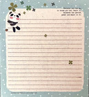 Panda Vintage Artbox Letter Set - Cute Korean Stationery  Kawaii Writing Paper