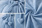 Cozy Plush Cat Bed Cave House Soft Warm Indoor Pet Hideaway Nest Blue New