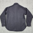 Vintage Fox Knapp Wool Shirt Jacket Mens Medium Blue Usa Made Workwear 1950s