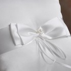 Wedding Ring Bearer Pillow D  cor With Satin Crystal And Rhinestones  White 