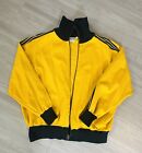 Vintage 1960s  Adidas Made In Yugoslavia Stripe Full Zip Track Jacket Yellow