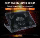 Laptop Cooling Pad With 5 Quiet Fans Dual Usb Cooler Stand 11-17 Inch