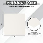 Chipboard Book Board  11 X 11 Inch 22 Pt 35 Pcs Binding Supplies  White