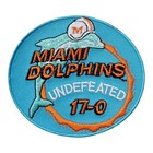 Miami Dolphins Vintage Style 17-0 Undefeated Patch  Embroidered Iron On 3 5 x 3 