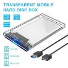 Hard Drive Caddy Case Enclosure 2 5 Inch Usb 3 0 Sata External Clear Hdd Ssd
