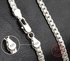 Hot 925 Sterling Solid Silver 5mm Women Men Chain Jewelry Necklace Bracelet Set