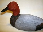 Vintage Wood Wooden Carved Red Head Duck Miniature Decoy Mini Figurine Statue
