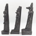 Egyptian God Figurine Set Of 3 - Isis  Horus  Anubis 10  - 11  Tall