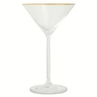 Gold Rim Martini Glass Elegant Cocktail Glasses Home Barware Set 7 Fl Oz Glass