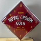 Rc Royal Crown Cola Lighted  Advertising Clock Free Shipping