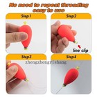 5 Pcs Fishing Weighted Round Floats Bobbers Eye-catching Foam Snap-on 3 5cm-6cm