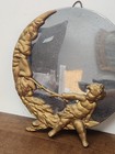 Antique Gold Cherub Crescent Man In The Moon Hanging Mirror