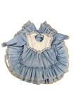 Vtg Bryan Dress With Bloomers 24 Months Blue Lace Ruffle Toddler Girl Usa Made