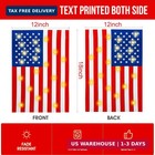 12 X 18 Double Sided American Garden Flag With Lights- Solar Led Burlap Us Flag 