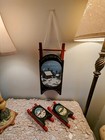 Set Of 3 handpainted Winter Scenes On Sleds M  Shibbal 2 Sizes christmas Decor 