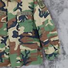 Us Army Combat Coat Woodland Camo Jacket Size Medium Short Patches Military